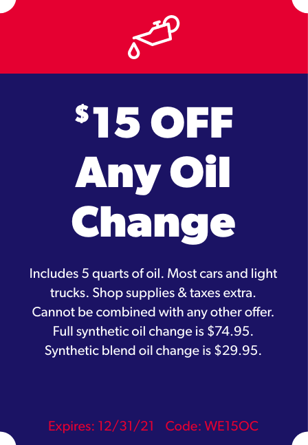 $15 off oil change